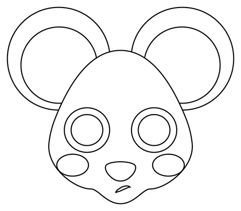 Mouse Face Coloring Page